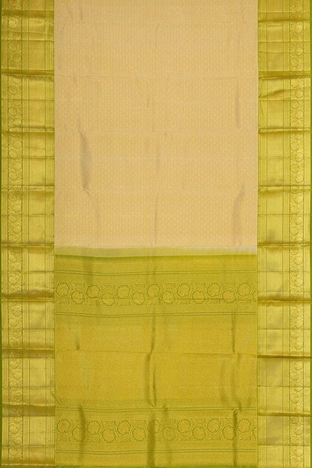 Image of Kanchipattu Cream Brocade Saree